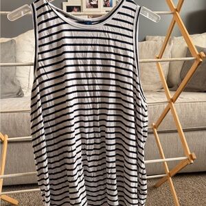 Old Navy Luxe Tank- White & Navy